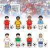 Colorful Football Star Wooden Minifigure Building Blocks Set For Kids With 50-100 Pieces