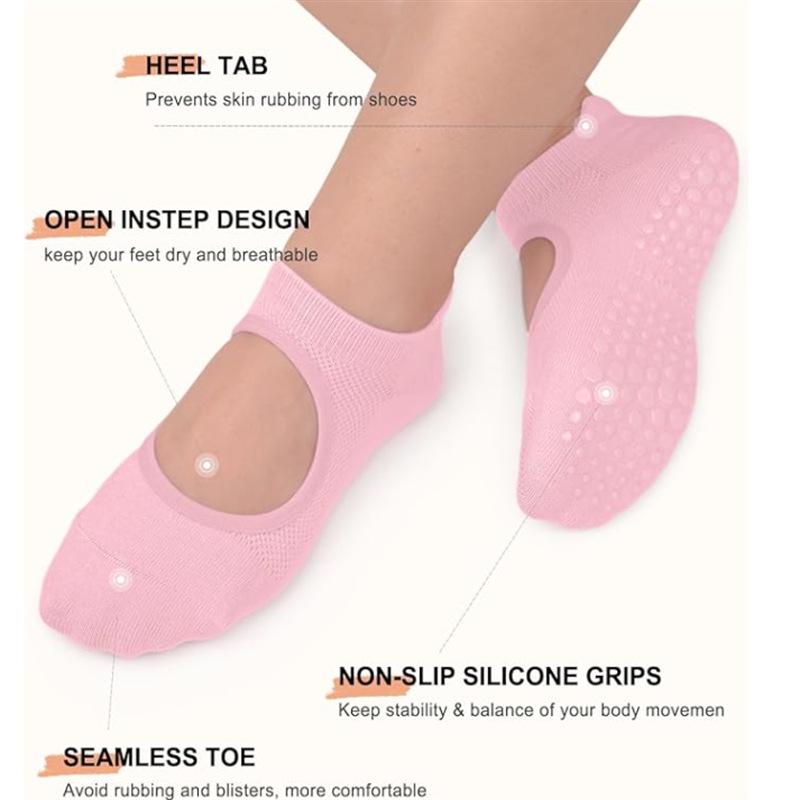 Women's Non-slip Mesh Yoga Socks - Breathable Summer Fitness & Running