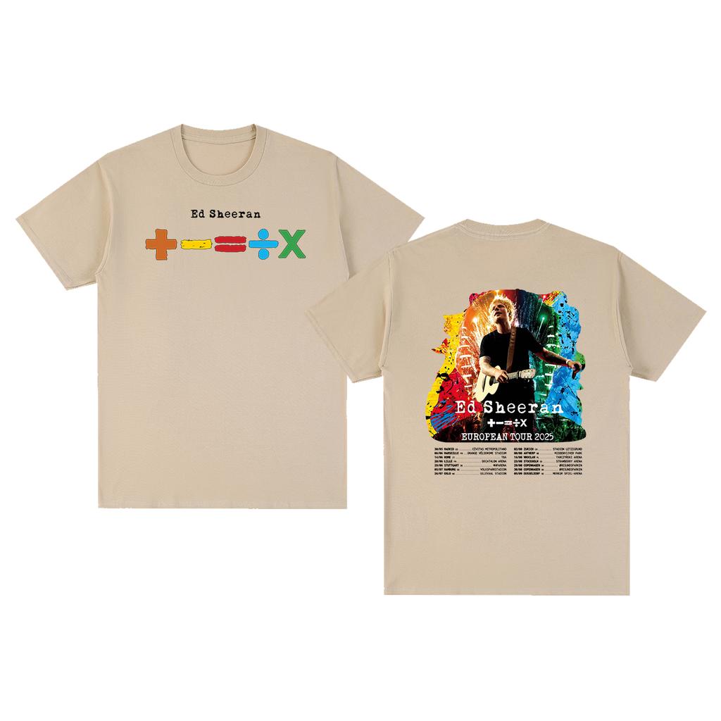 Ed Sheeran Vintage Tshirt LOOP Tour Comfortable Casual Retro YK  Streetwear Cotton Unisex T Shirt New Tee Tshirt Womens Tops