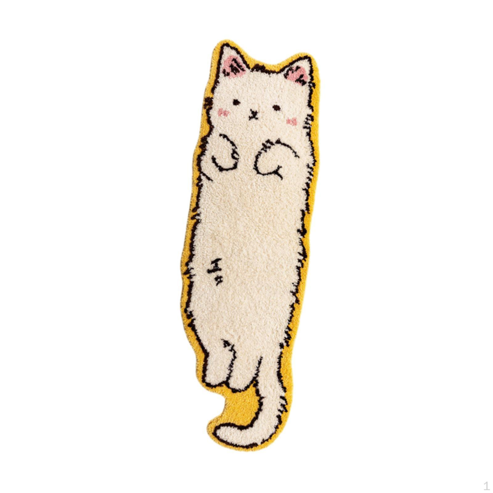 

Cat Area Rug Animal Carpet Floor Mat Throw for Laundry Room Playing Entryway 40x120cm Beige