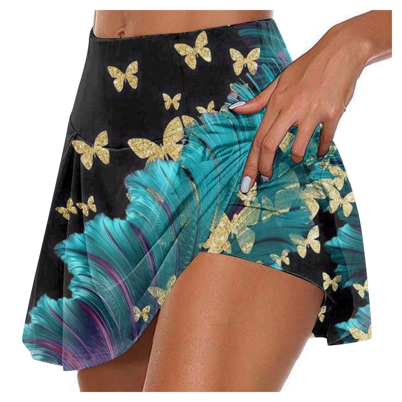 

Жіночі спортивні еластичні плісировані тенісні спідниці Run Yoga Inner Shorts Еластичні спортивні шорти для гольфу One size