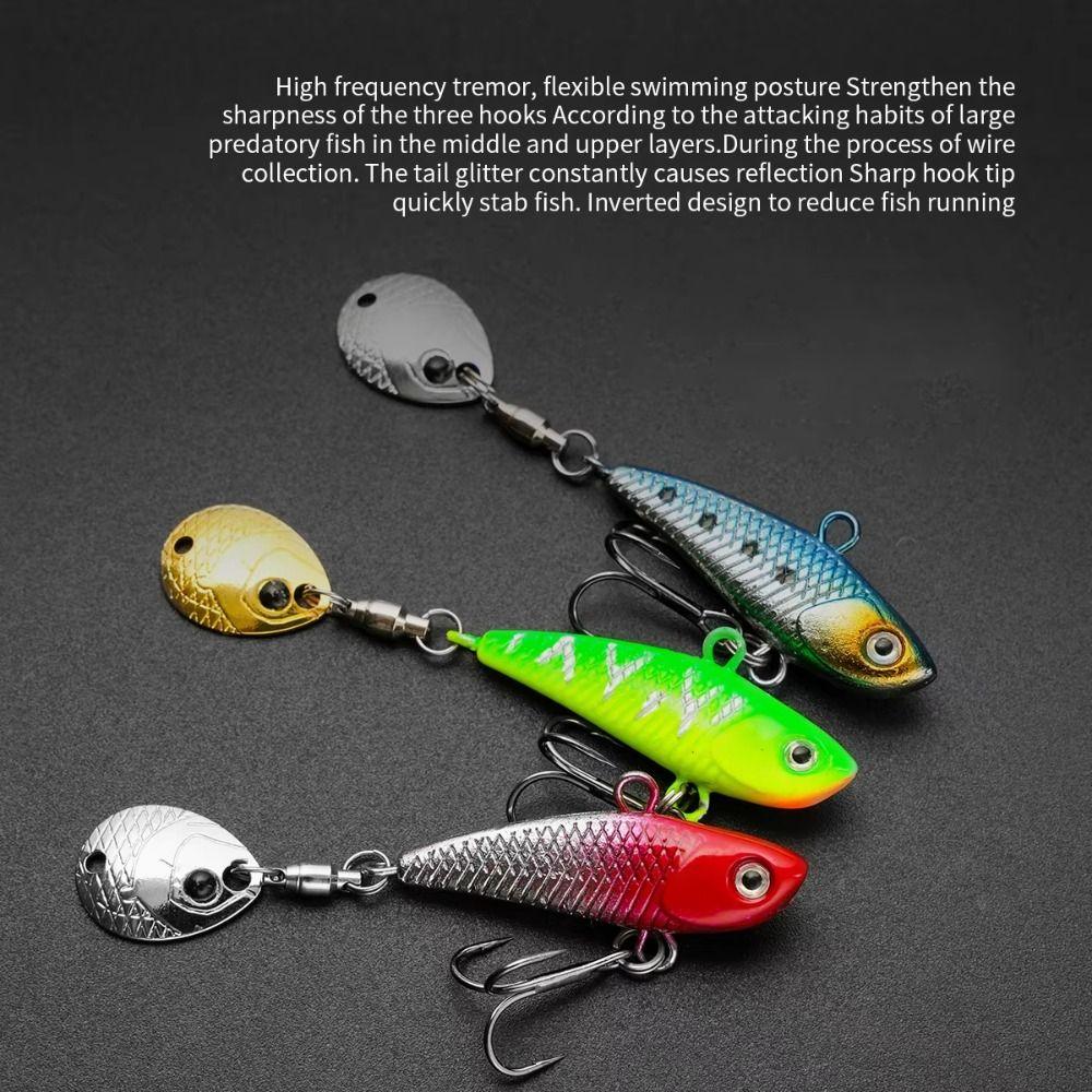 Mini Size Vibration Spinner Metal Construction Mini VIB New Design Spoon Lure  Freshwater Fishing