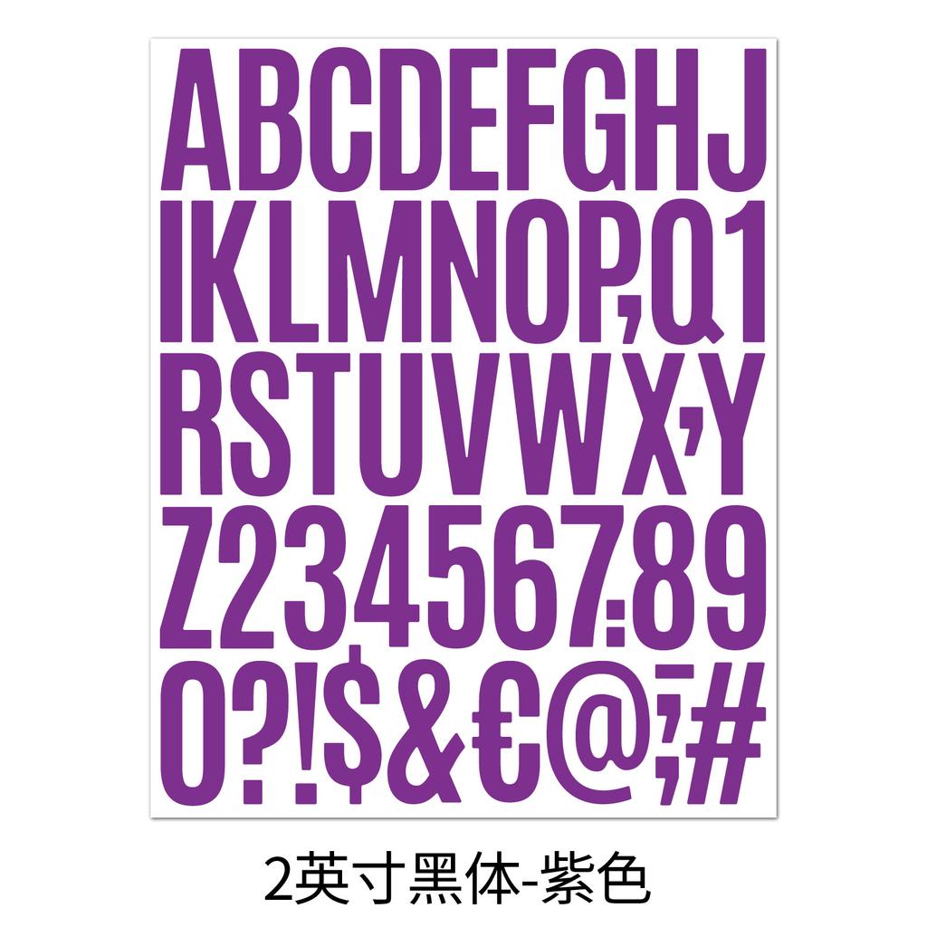 2-inch Letter Sticker Multi-color Packaging Can Be Combined with Any Combination. Laptop Hand Account Decorative Alphanumeric Sticker