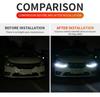 12V LED Daytime Running Light Strip Flexible Waterproof Headlight Turn Signal Yellow Lamp Car Decorative Driving Lights DRL 2Pcs