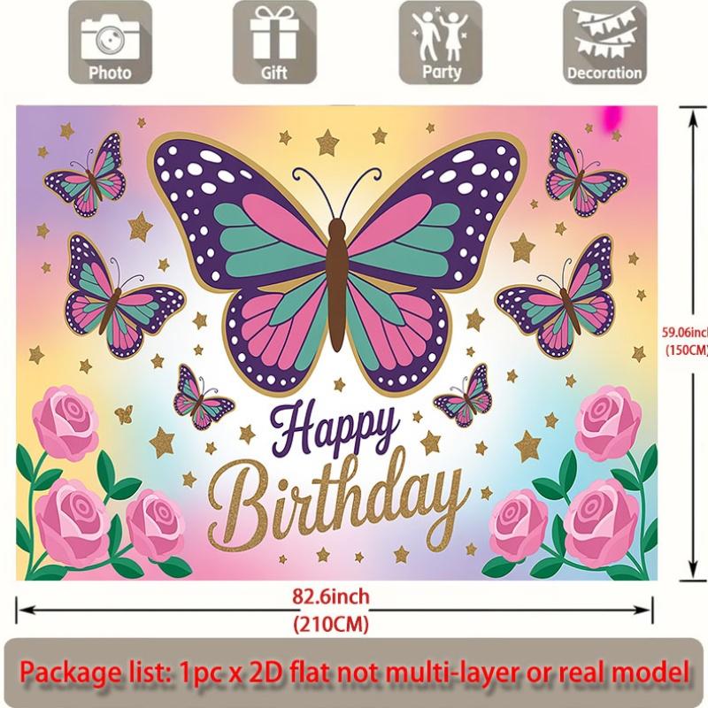 Party Backdrop Butterfly Flat Events Wedding Coming Ceremony Four Seasons Entryway Photo Booth Decor Front Door Decor
