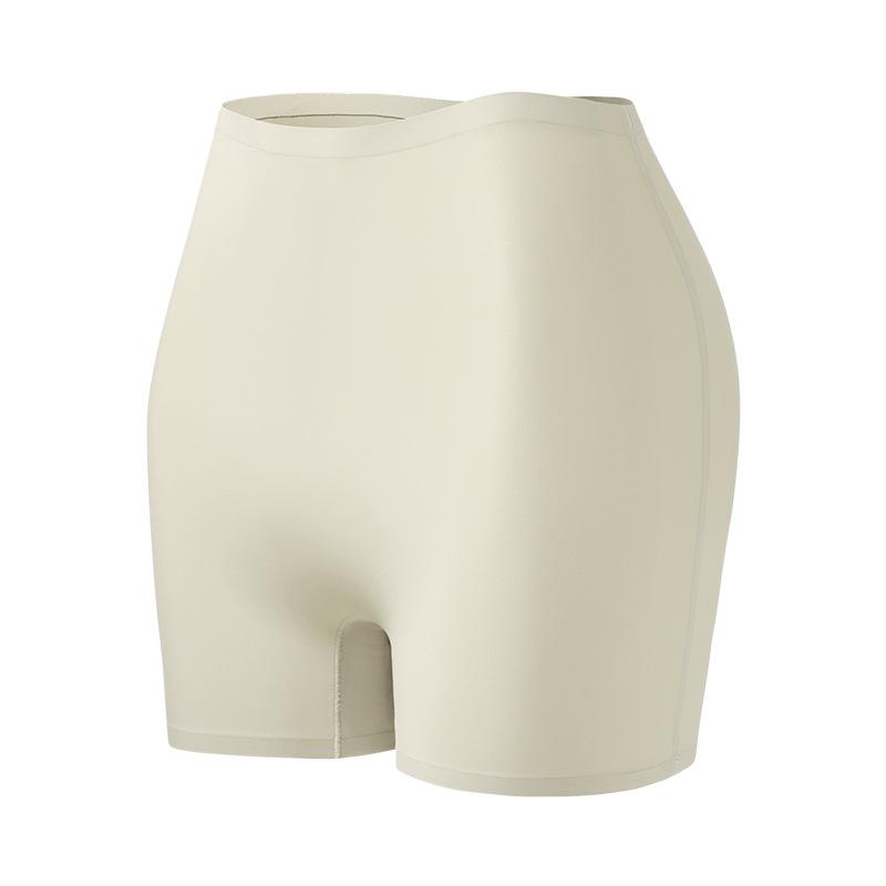 

Seamless Ice Silk Women s Two-in-One Safety Boxer Shorts, Breathable Foundation Color Anti-Exposure Summer Underpants M
