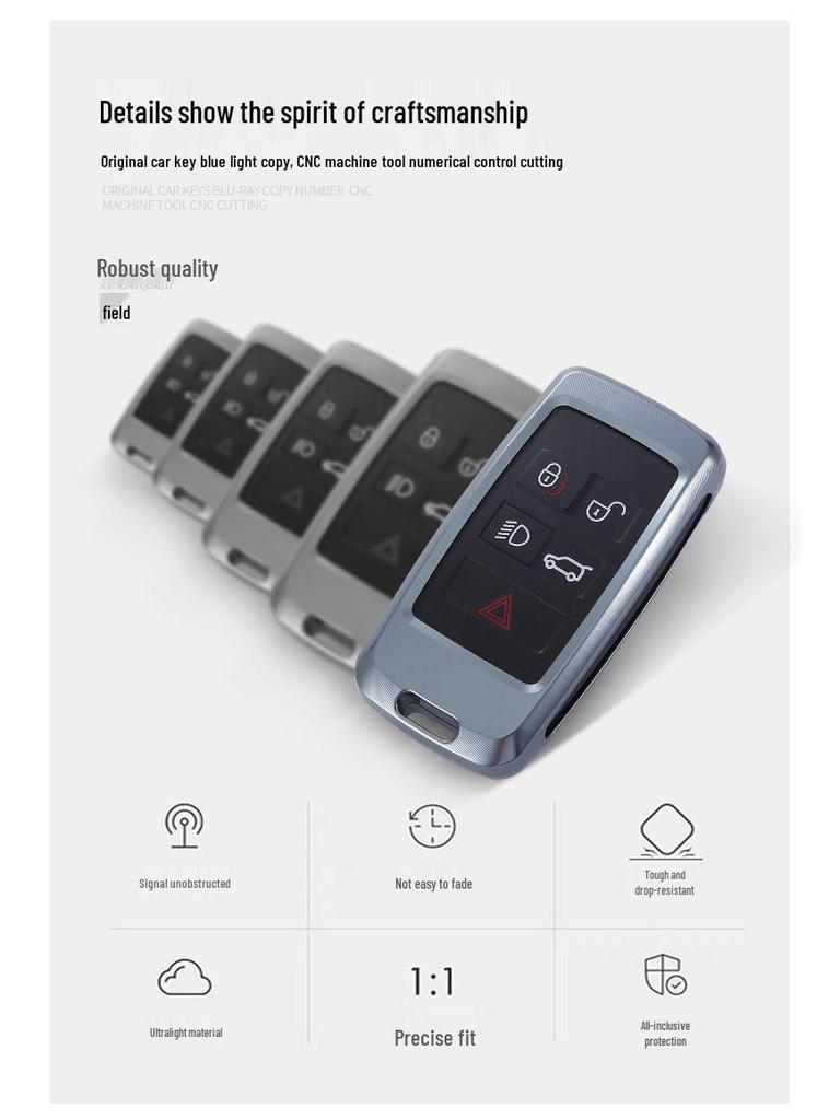 Land Rover & Jaguar Key Case - Metal Alloy Shell for Range Rover & Discovery