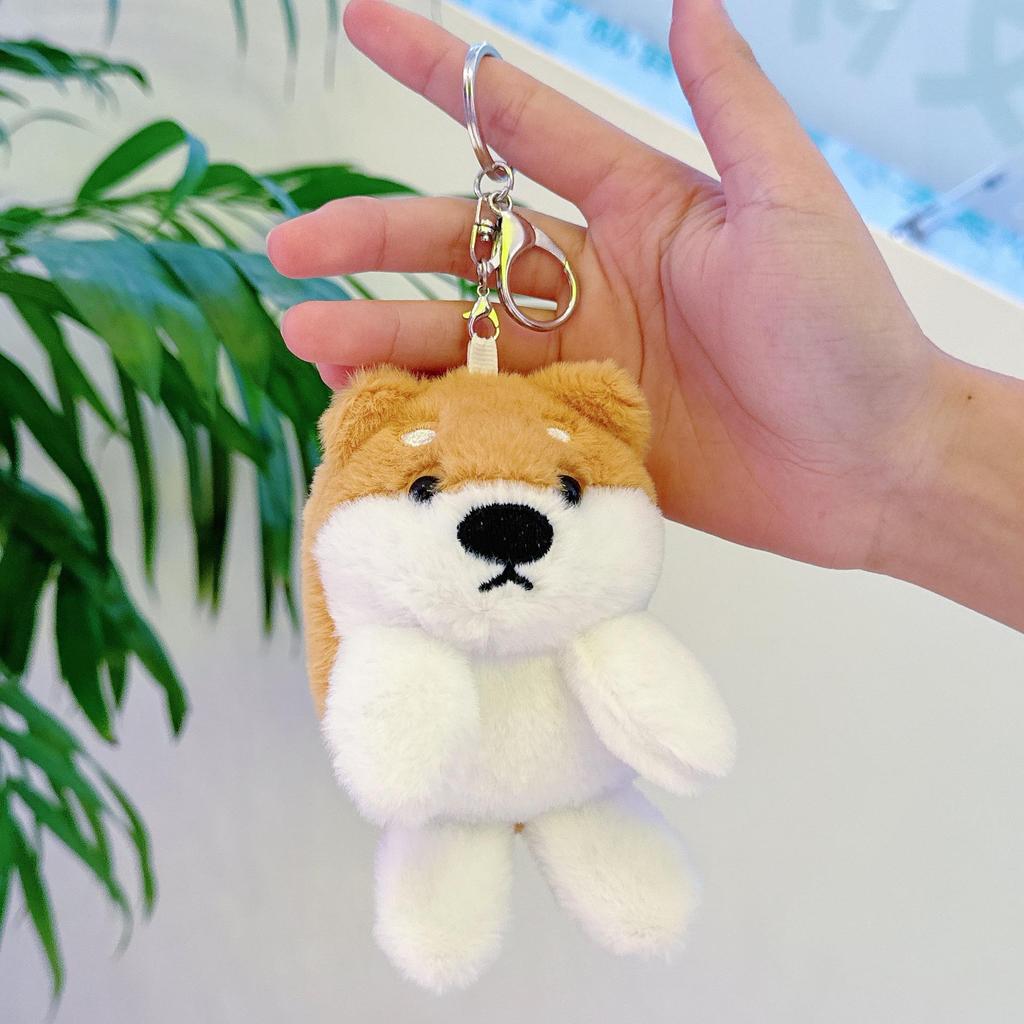 Husky Plush Dog Keychain - Cute Cartoon Puppy Bag Charm & Fashionable Doll