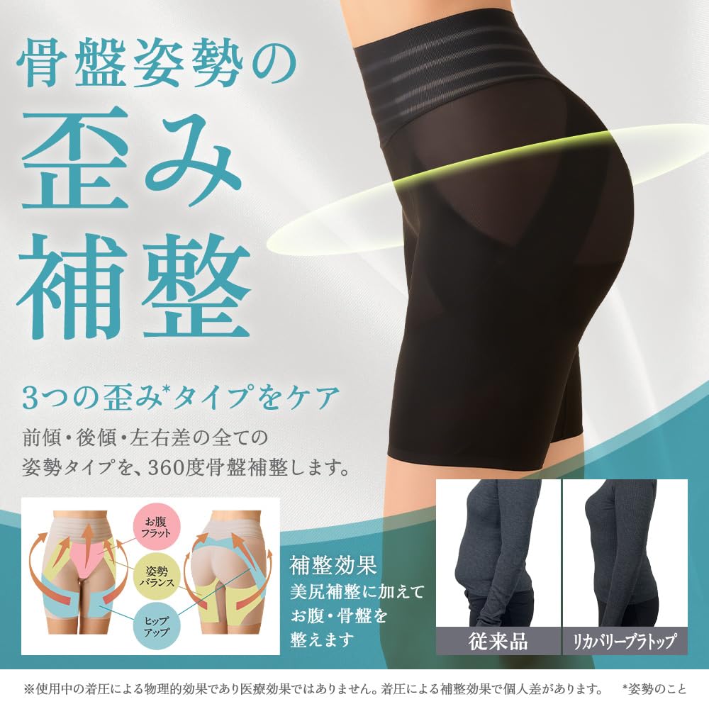 Healogy Recovery Size Recovery Girdle Pelvic Breathable Girdle, Black, L, Shapewear, Wear, Women's, makuake, Shorts, Support, Moisture-Wicking,