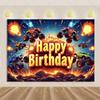 Monster Truck Themed Birthday Party Decorations, Backdrop for Boys, Cool Race Cars, Surprise Banner50