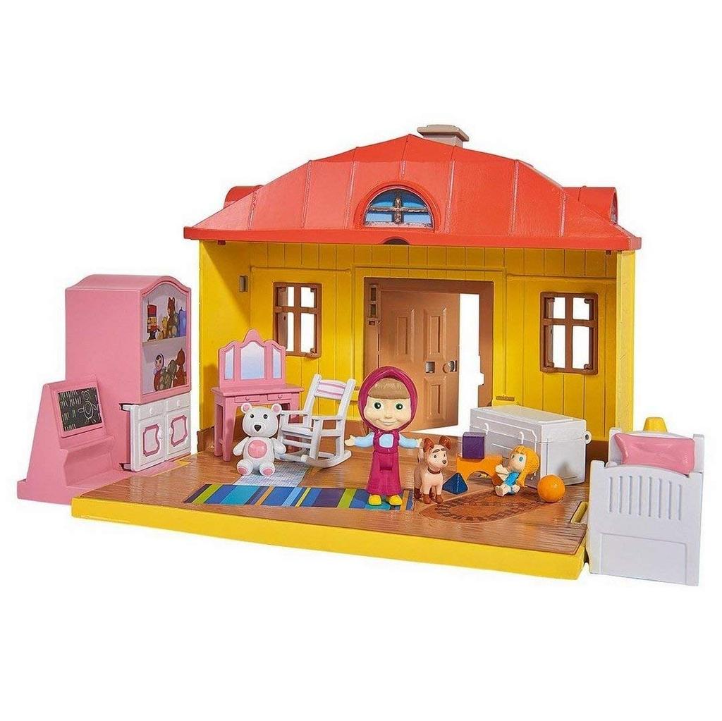Simba Masha and the Bear Playset with House and 1 Masha Figure Masha's