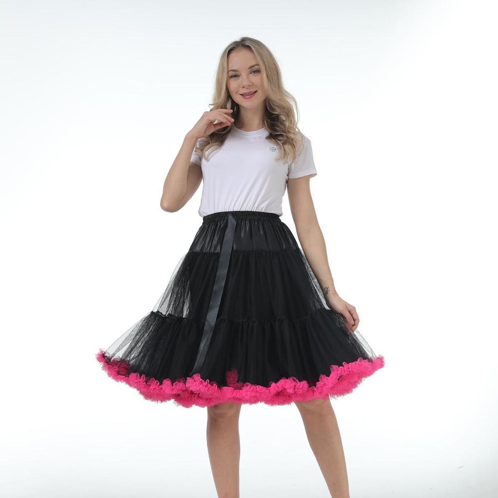 Adult Lolita Super Puffy Hexagonal Mesh Skirt Petticoat for Cosplay Dance