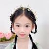 Fresh Forest Style Leaf & Pearl Headband for Girls-Tulle Braided Hair Accessory, Elegant & Natural,Perfect for Little Princesses