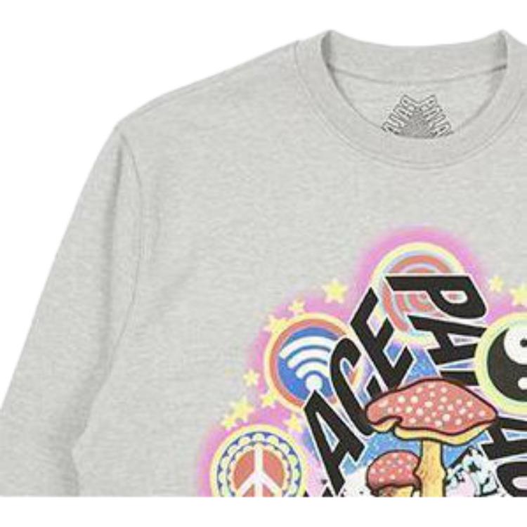 Palace Bun 5G Crew Grey Marl Unisex Tops P23CW035