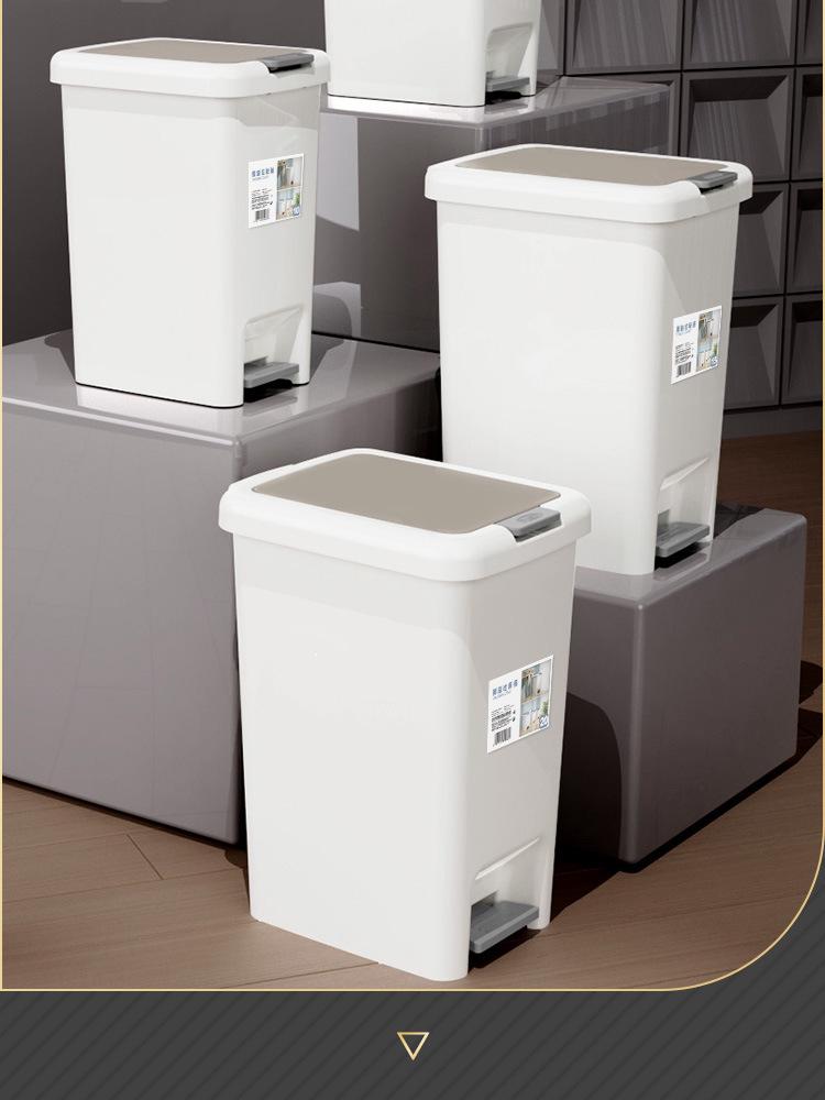 Large Household Trash Can with Lid for Bathroom, Kitchen, Bedroom, Living Room, and Dormitory