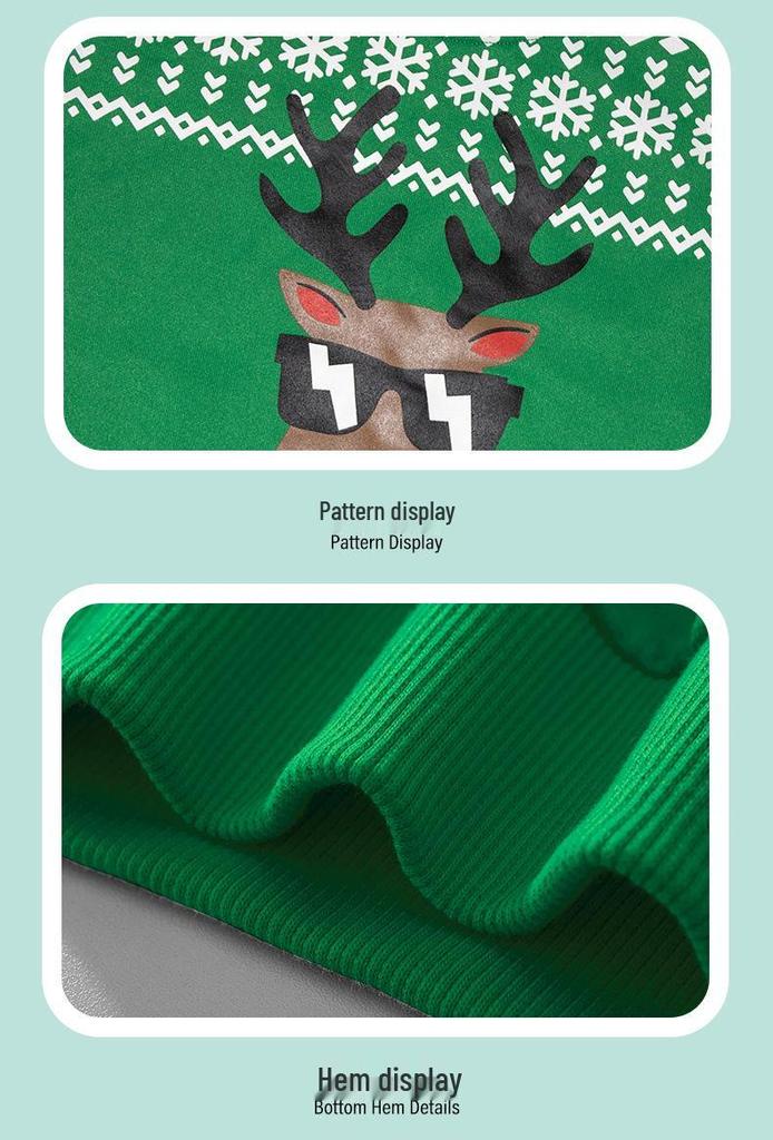 Trendy Christmas Print Round Neck Sweatshirt for Boys - Autumn/Winter Collection