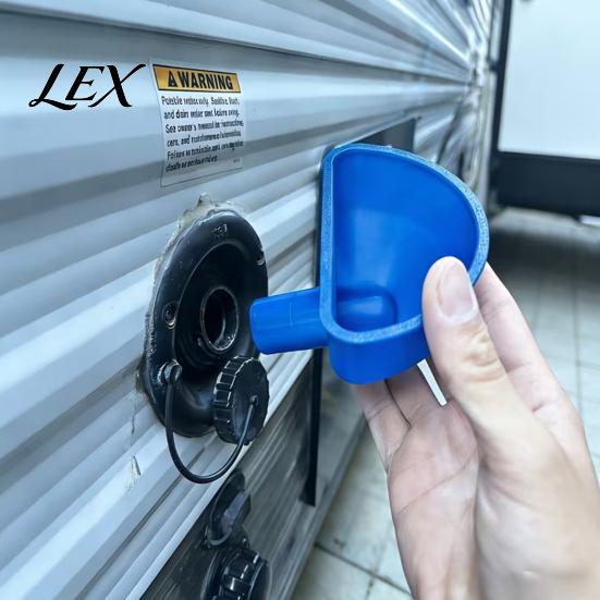 Funil de Enchimento para Tanque de Água Potável de RV com Diâmetro Grande, Funil de Peça Única Impresso em 3D para Trailer com Boca Larga, Adaptador de Porta Padrão Compatível