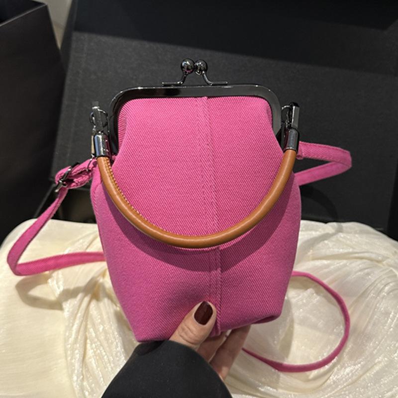 

2025 новая сумка-клипса литературная сумка универсальная джинсовая сумка ins сумка женская ретро сумка для мобильного телефона