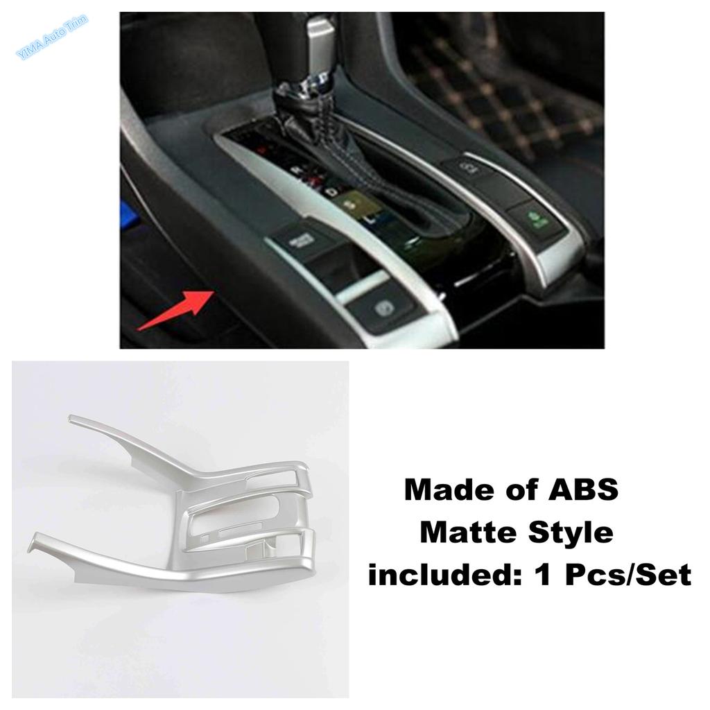 Fit For Honda Civic 2016 - LHD Car Transmission Shift Gear Box Decoration Stripes Frame Cover Trim ABS Interior Accessories