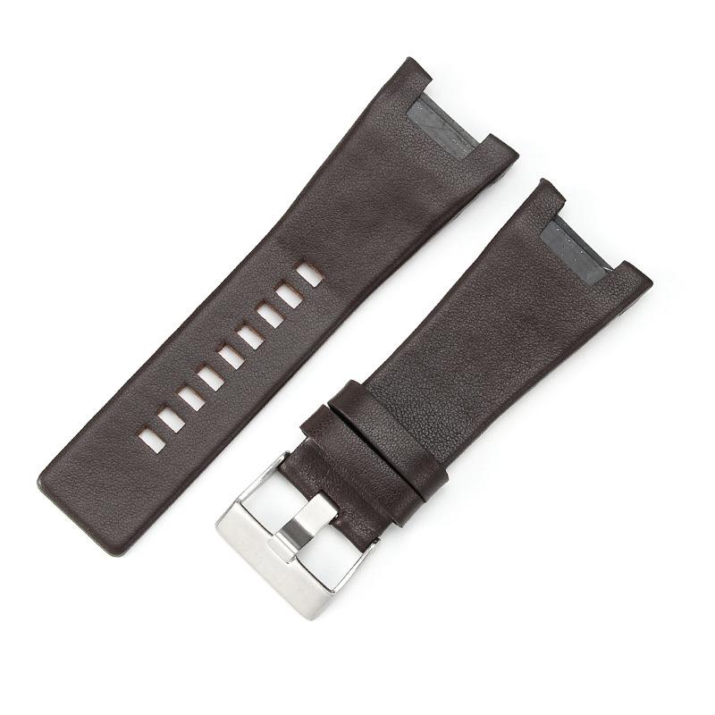 Applicable To Diesel 32mm Notched Watch Belt Men's and Women's Watch Accessories Leather Strap