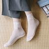 Sheer Socks Thin for Women Mid-tube Nylon Breathable Mesh See Through