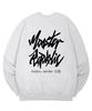 MONSTER REPUBLIC Authentic Logo Black Sweatshirt Melange Grey_W129