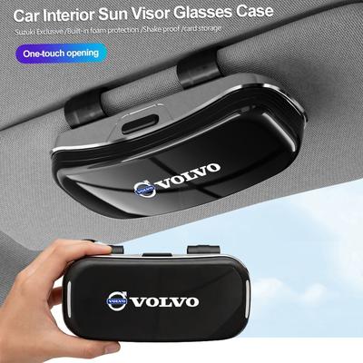 Car Visor Glasses Box Auto Sunglasses Card Storage Box For S60 C30 XC60 V50 V70 S90 XC40 S80 T6 V90 EX30 EX90 EM90 C40 S40