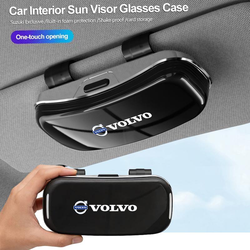 Car Visor Glasses Box Auto Sunglasses Card Storage Box For Volvo S60 C30 XC60 V50 V70 S90 XC40 S80 T6 V90 EX30 EX90 EM90 C40 S40