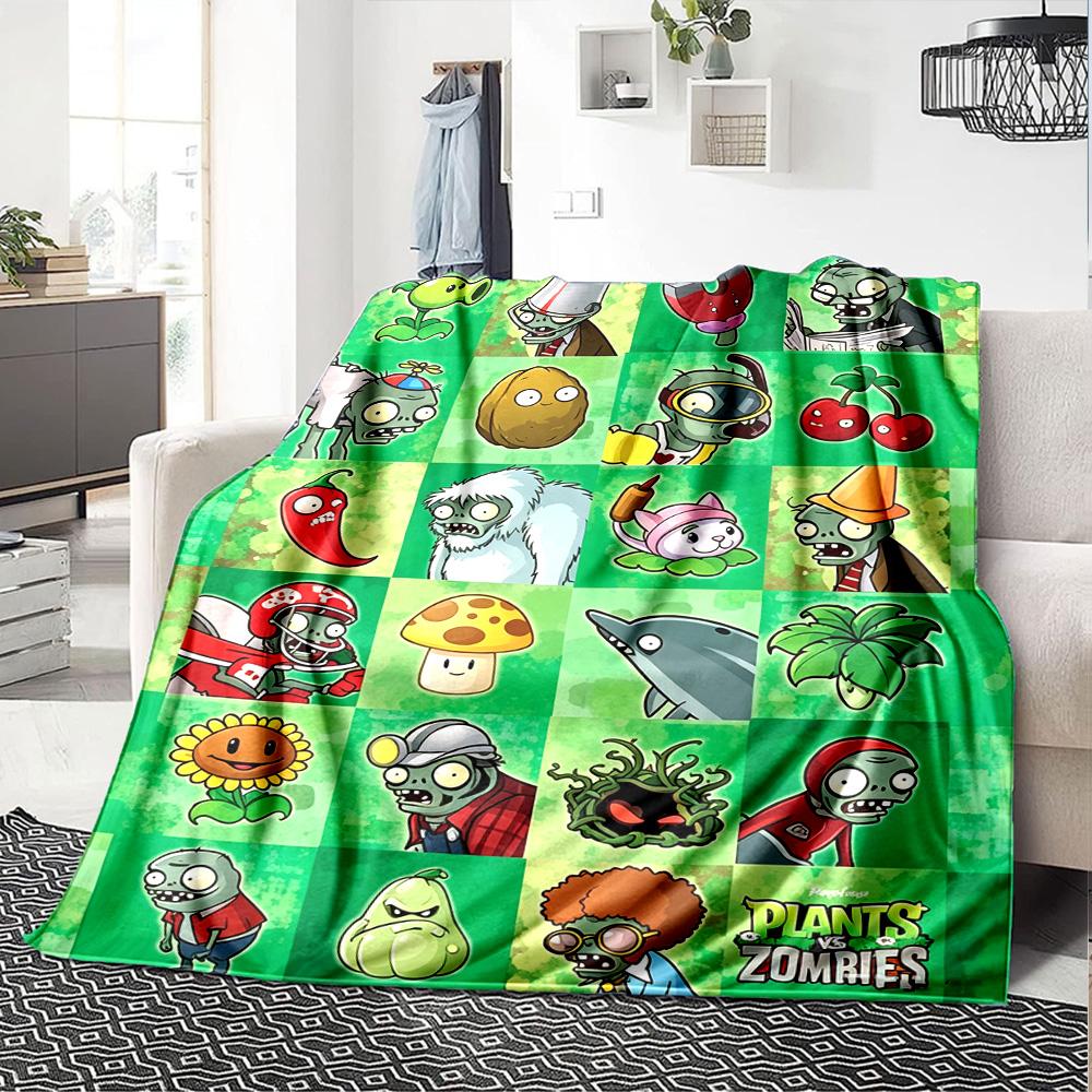Plants Vs. Zombies Blanket Durable Comfort Great for Bedding Couch Office Chair Four Seasons Multipurpose Modern
