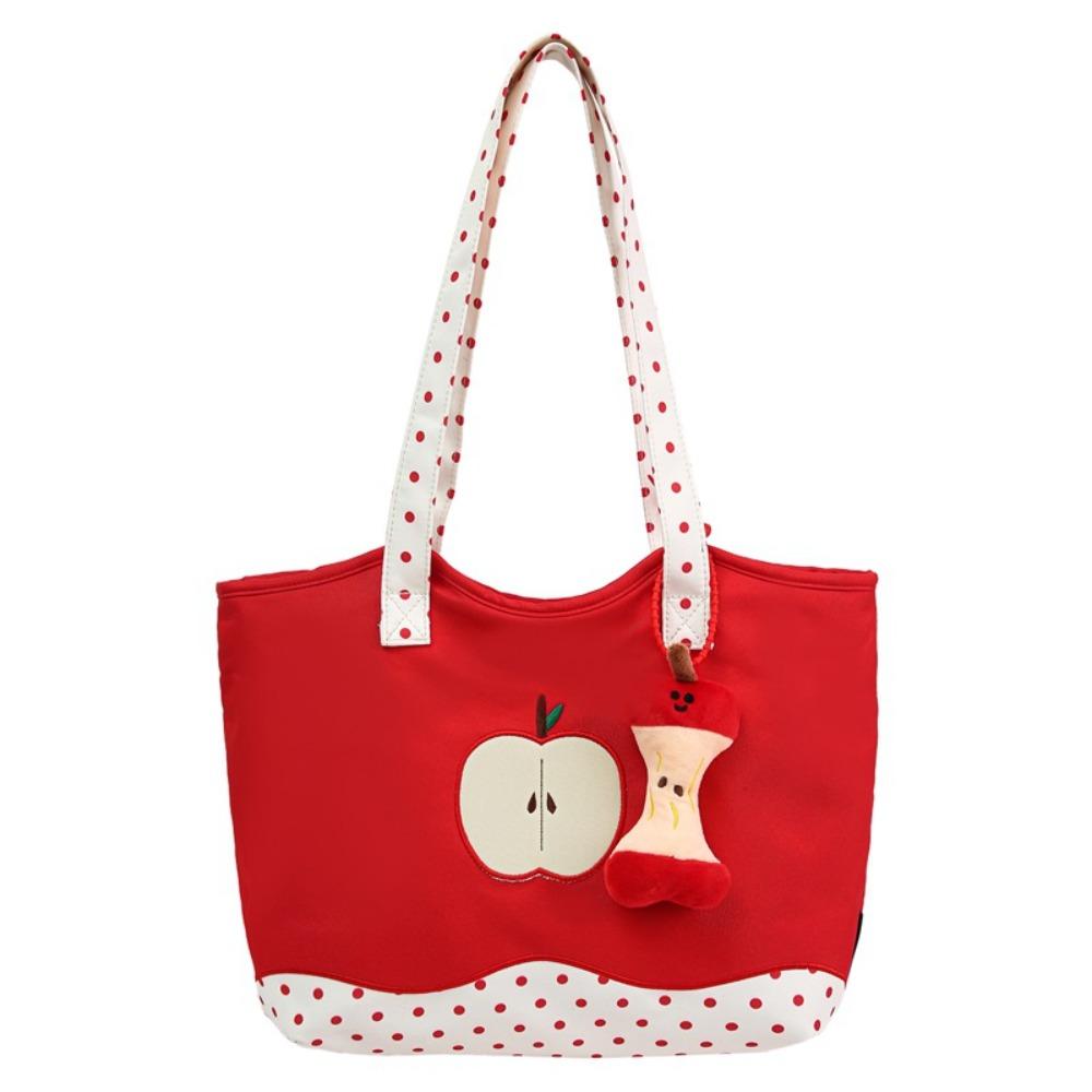 

Harajuku Fruits Shoulder Bag Message Bag Nylon Tote Bag Small Funny Handbag Travel красный