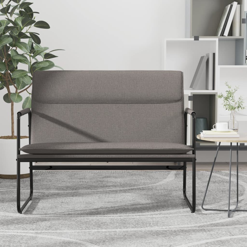 Taupe Fabric Bench 100 x 64 x 80 cm