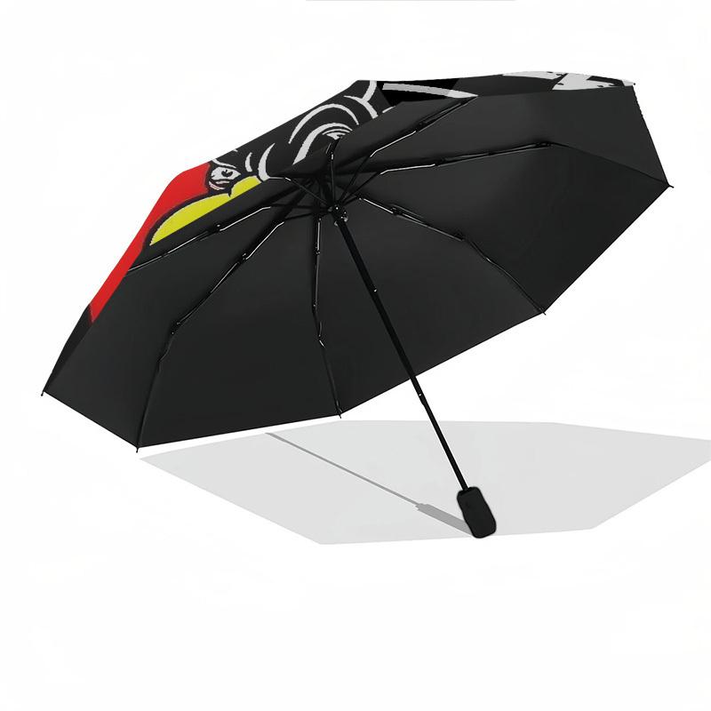 1 szt. Parasol Rockabilly z Orłem, Automatyczne Otwieranie i Zamykanie, Wiatroodporna Osłona, Przycisk Automatycznego Otwierania i Zamykania10209