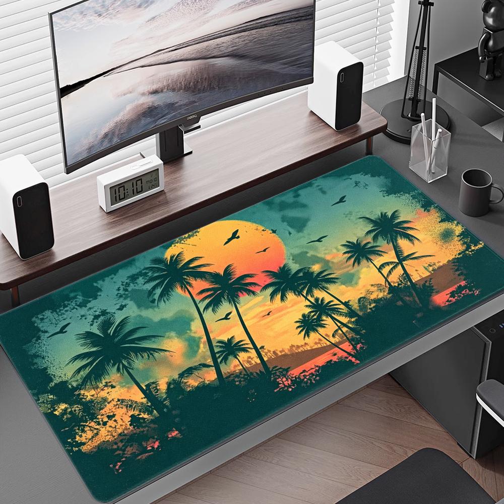 HYBXAXC Moon landscape Mouse Pad XXL Gamer Rubber Desk Mat Large Keyboard Pads Carpet Computer Table Accessories Long Desk Mats