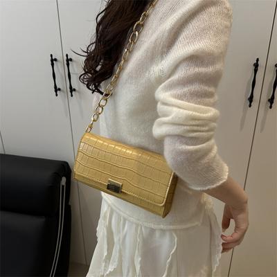 Summer New Chain Simple High-end Texture Solid Color Casual Portable Shoulder Underarm Bag Women