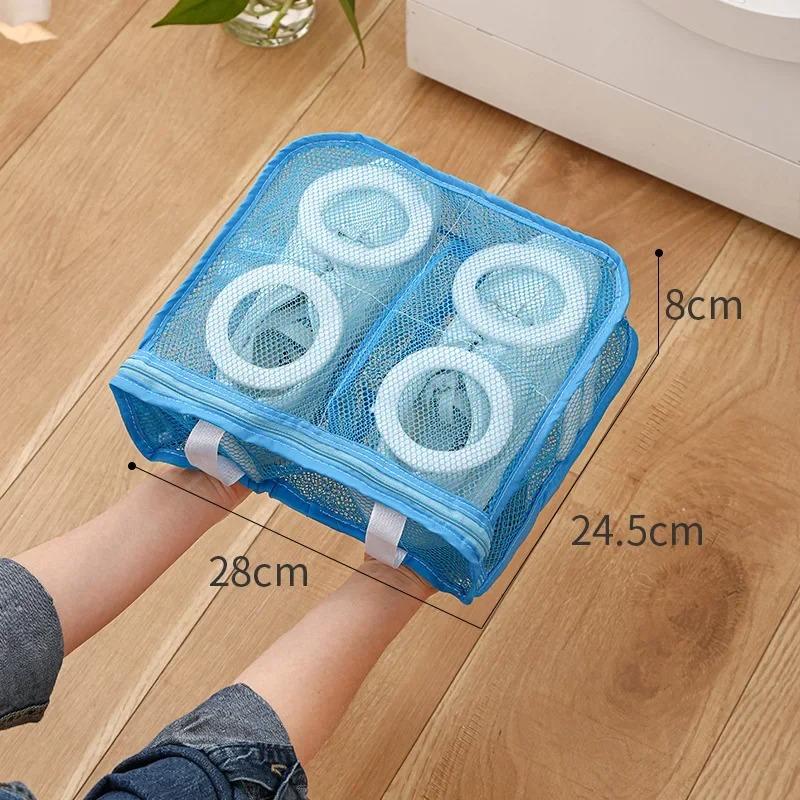 1pc Shoe Washing Hanging Bag Household Anti-deformation Washing Bags Home Using Protects Shoes Mesh Bag Laundry Storage Organiza