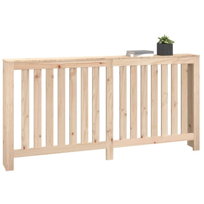 Cache-radiateur en bois massif de pin - VidaXL - 169x19x84 cm - Étagère pratique - Design moderne à lattes