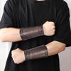Gauntlet Wristband PU Leather Medieval Vambrace Arm Guards Archery Bracer Viking Wrist Guard Men Women Fancy Dress Props