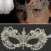 Halloween-oogbedekking Prachtig kanten halfgelaatsmasker met strassdecoratie voor feest-cosplay-podiumaccessoire