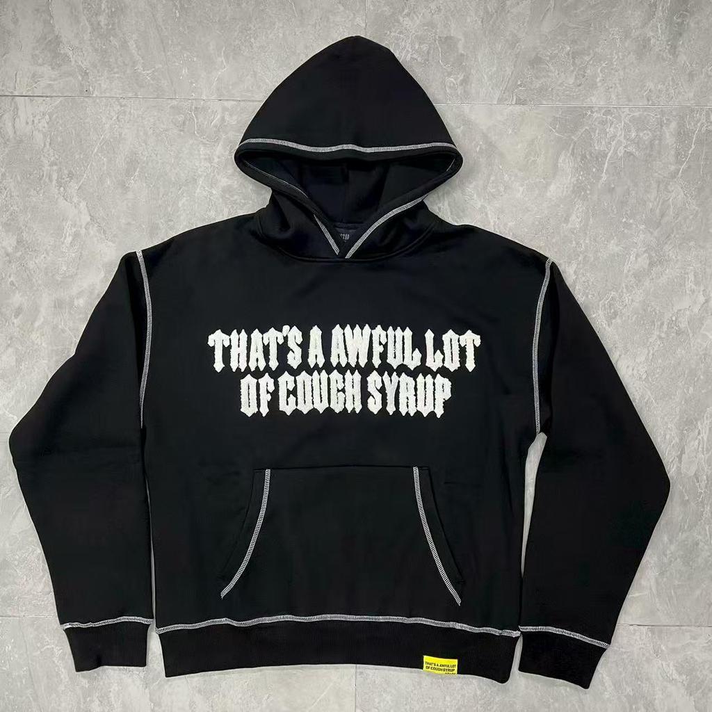 "That's an Awful Lot of Cough Syrup" Anime Print Hoodie for Men - Trendy Brand Original Label.