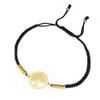 Adjustable Red Cord Bracelet With Hollow Tree Of Life Round Pendant Versatile Metal Chain Jewelry For Women And Men