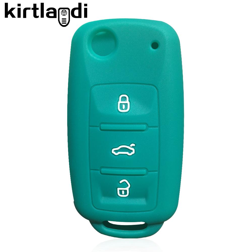 Silicone Case Key Cover Remote Fob Case for Volkswagen VW Bora Polo Jetta Passat B5 Golf 6 Beetle Caddy for Skoda Octavia Ibiza