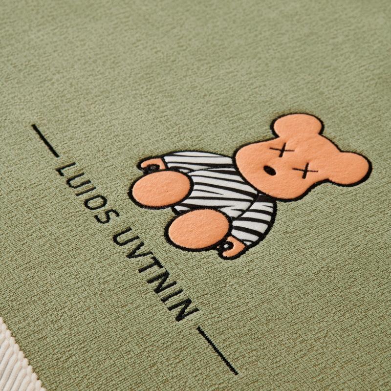 Cartoon Embroidered Sofa Cushion, Universal In All Seasons, Non-Slip Snow Neil Cover Cloth Towel, Simple Modern Sofa Cover, Seat Cushion