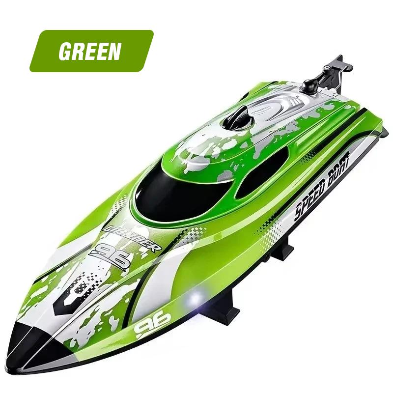 High-speed Remote Control Boat with Waterproof Illuminated 25KM/H RC Speedboat Outdoor Water Electric Toys for Children Kid Gift