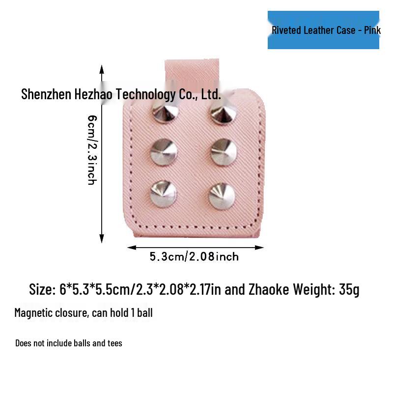 Mini Waist Golf Ball Pouch - PU Leather & Polyester, Portable Storage, Multiple Styles