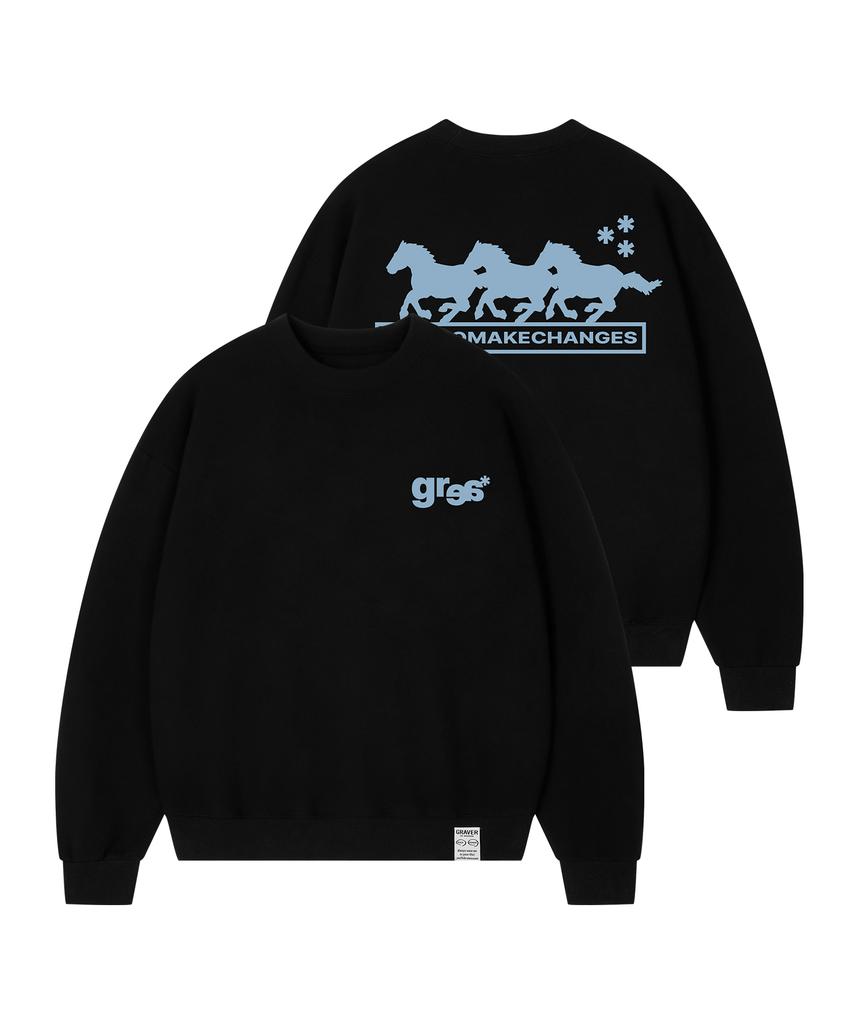 GRAVER [Unisex] 3 Horse Sweatshirt_5 Colors