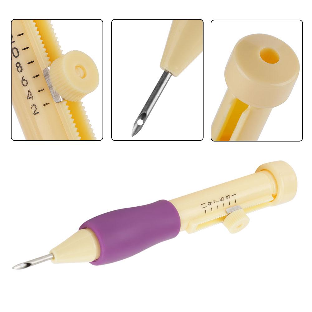 Kit de Herramientas para Bordado Punch Needle con 3 Tamaños de Aguja Bolígrafo Punch Needle para Manualidades DIY Bolígrafo de Bordado Punch Needle Set