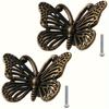 5Pcs Vintage Butterfly Handle Pull Knob Furniture Cupboard Cabinet Handles Kitchen Drawer Pull Handles Home Decoration Handle