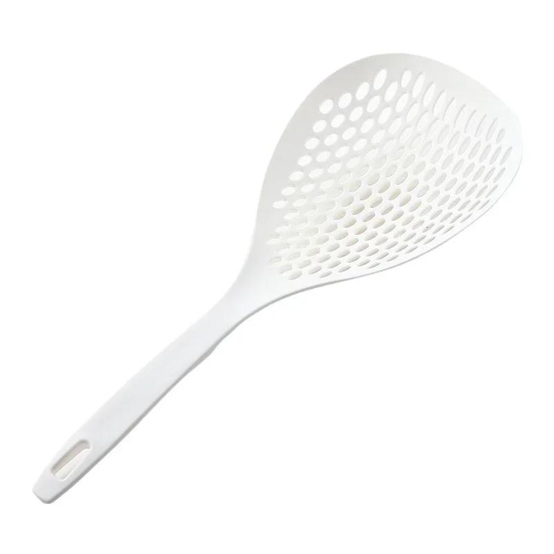 Kitchen Household Safety Nylon Material Dense Hole Large Colander Fishing Noodles Spoon r Long Handle Thickened Large Spoon