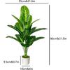 Artificial Plant in Pots Fake Plants Indoor Outdoor, Faux Potted Tree Tropical Palm Floor Plants for Home Office Living Room Bedroom Decor