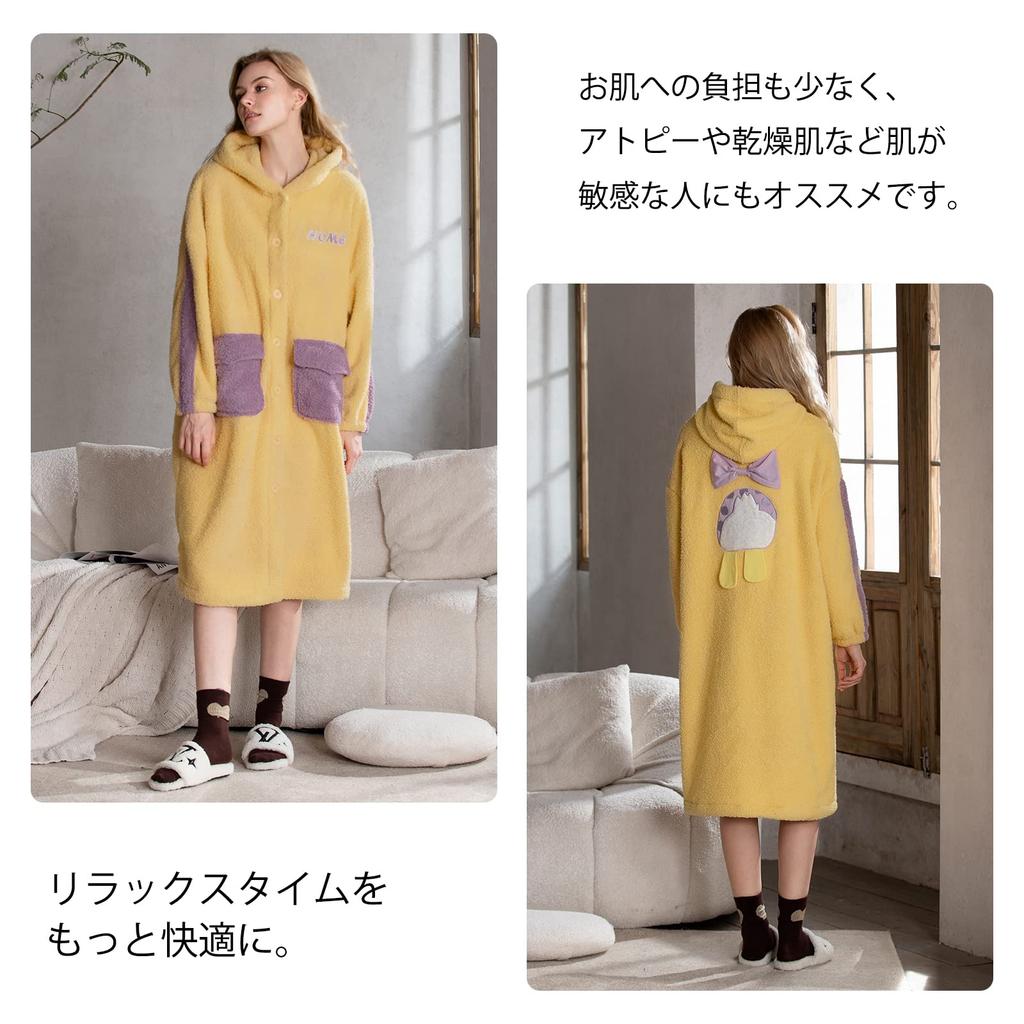 HACAI Bathrobe for Women and Men, Thick, Loungewear, After-bath Wear, Body Towel, Pajamas, Fluffy Cotton, Warm, Long Gown